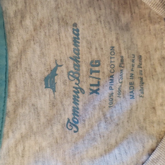 Tommy Bahama Men's Gray Long Sleeve, Cotton, Crew Neck T-Shirt, Size Extra Large - Picture 9 of 11